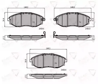 Комплект тормозных колодок, дисковый тормоз COMLINE купить