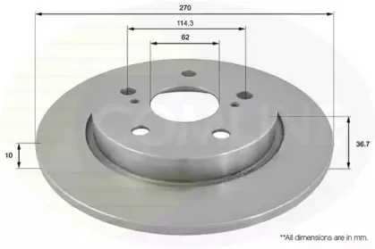 ADC01146 Comline - Диск гальмівний з покриттям COMLINE купить