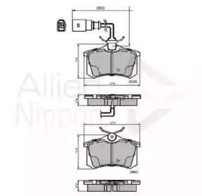 Комплект тормозных колодок, дисковый тормоз COMLINE купить