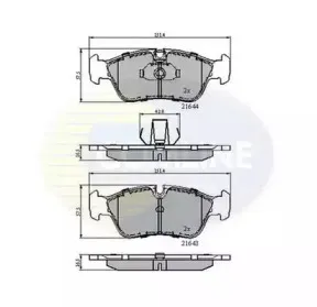Комплект тормозных колодок, дисковый тормоз COMLINE купить