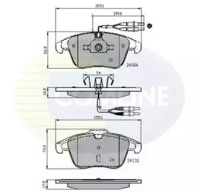 Комплект тормозных колодок, дисковый тормоз COMLINE купить