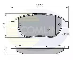 Комплект тормозных колодок, дисковый тормоз COMLINE купить