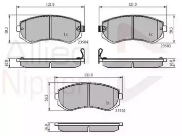 Комплект тормозных колодок, дисковый тормоз COMLINE купить