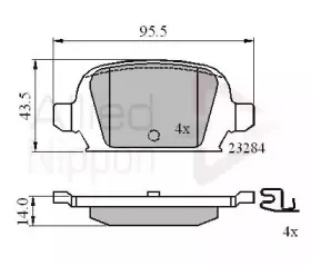 Комплект тормозных колодок, дисковый тормоз COMLINE купить