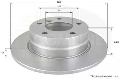 ADC1731 Comline - Диск гальмівний з покриттям COMLINE купить