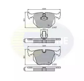Комплект тормозных колодок, дисковый тормоз COMLINE купить