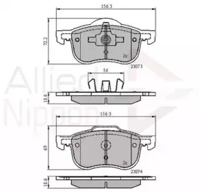 Комплект тормозных колодок, дисковый тормоз COMLINE купить