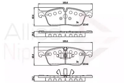 Комплект тормозных колодок, дисковый тормоз COMLINE купить