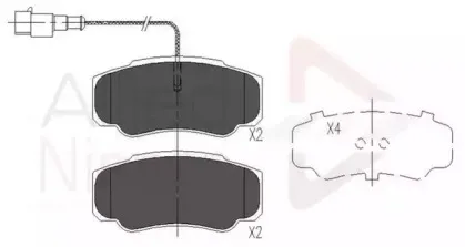 Комплект тормозных колодок, дисковый тормоз COMLINE купить