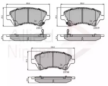 Комплект тормозных колодок, дисковый тормоз COMLINE купить