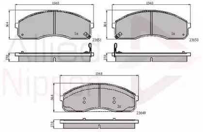 Комплект тормозных колодок, дисковый тормоз COMLINE купить