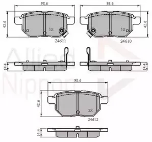 Комплект тормозных колодок, дисковый тормоз COMLINE купить