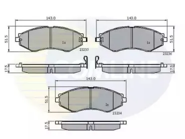Комплект тормозных колодок, дисковый тормоз COMLINE купить