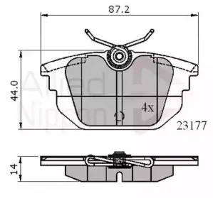 Комплект тормозных колодок, дисковый тормоз COMLINE купить