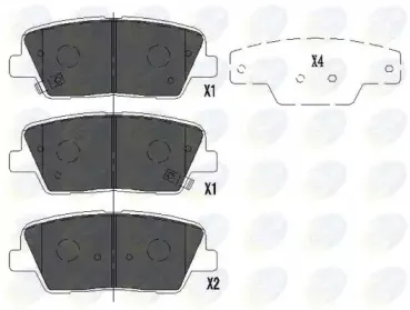 Комплект тормозных колодок, дисковый тормоз COMLINE купить