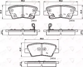 Комплект тормозных колодок, дисковый тормоз COMLINE купить