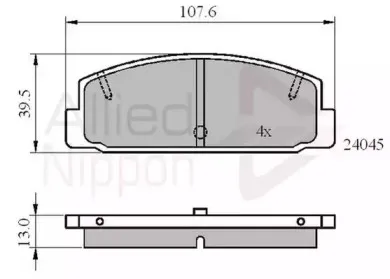 Комплект тормозных колодок, дисковый тормоз COMLINE купить
