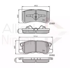 Комплект тормозных колодок, дисковый тормоз COMLINE купить