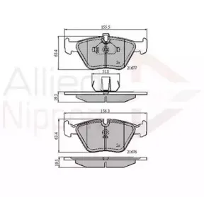 Комплект тормозных колодок, дисковый тормоз COMLINE купить