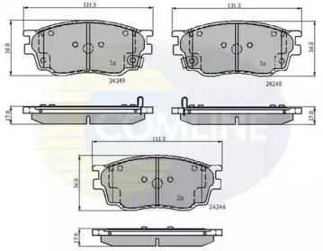 Комплект тормозных колодок, дисковый тормоз COMLINE купить