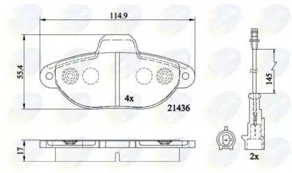 Комплект тормозных колодок, дисковый тормоз COMLINE купить