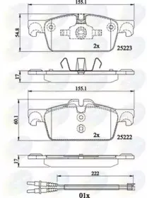 Комплект тормозных колодок, дисковый тормоз COMLINE купить