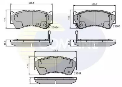 Комплект тормозных колодок, дисковый тормоз COMLINE купить