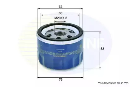 EOF076 Comline - Фільтр оливи ( аналогWL7257/OC314 ) COMLINE купить