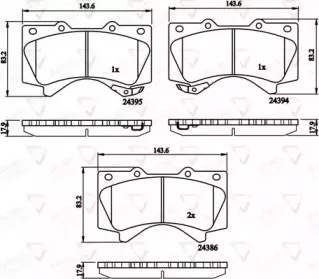 Комплект тормозных колодок, дисковый тормоз COMLINE купить