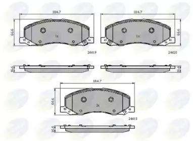 Комплект тормозных колодок, дисковый тормоз COMLINE купить