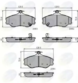 Комплект тормозных колодок, дисковый тормоз COMLINE купить