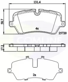 Комплект тормозных колодок, дисковый тормоз COMLINE купить