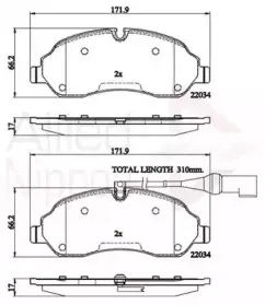 Комплект тормозных колодок, дисковый тормоз COMLINE купить