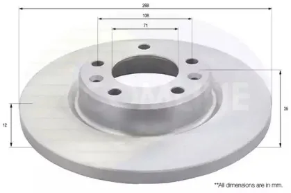 ADC2723 Comline - Диск гальмівний з покриттям COMLINE купить