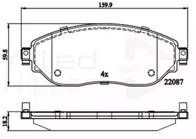 Комплект тормозных колодок, дисковый тормоз COMLINE купить