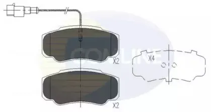 Комплект тормозных колодок, дисковый тормоз COMLINE купить