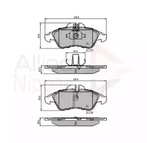 Комплект тормозных колодок, дисковый тормоз COMLINE купить