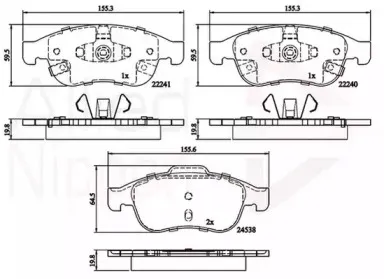 Комплект тормозных колодок, дисковый тормоз COMLINE купить