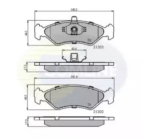 Комплект тормозных колодок, дисковый тормоз COMLINE купить