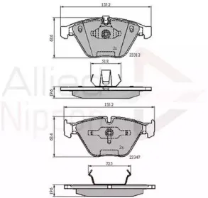 Комплект тормозных колодок, дисковый тормоз COMLINE купить