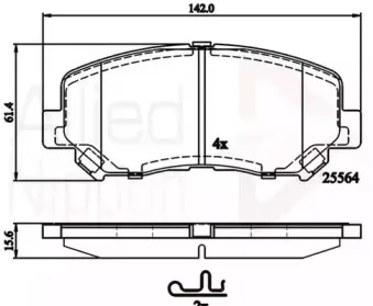 Комплект тормозных колодок, дисковый тормоз COMLINE купить