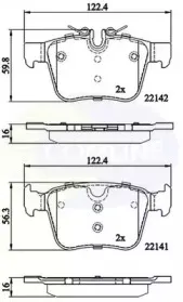 Комплект тормозных колодок, дисковый тормоз COMLINE купить