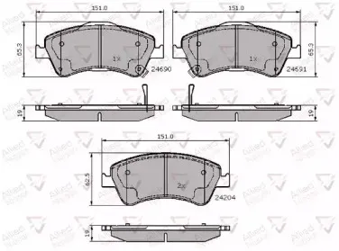 Комплект тормозных колодок, дисковый тормоз COMLINE купить