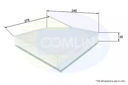 EKF106 Comline - Фільтр салону ( аналогWP9328/LAK386 ) COMLINE купить