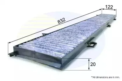 EKF107A Comline - Фільтр салону ( аналогWP9232/LA248 ) COMLINE купить