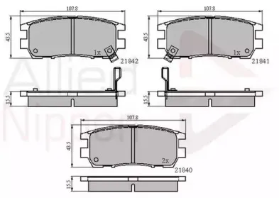 Комплект тормозных колодок, дисковый тормоз COMLINE купить