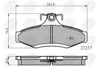 Комплект тормозных колодок, дисковый тормоз COMLINE купить