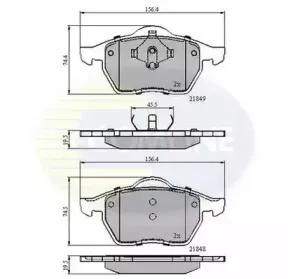 Комплект тормозных колодок, дисковый тормоз COMLINE купить