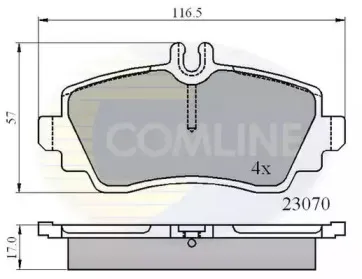 Комплект тормозных колодок, дисковый тормоз COMLINE купить