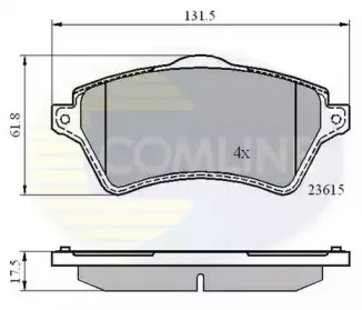 Комплект тормозных колодок, дисковый тормоз COMLINE купить